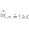 Палатка HIGH PEAK KINGSTON 3 синий HP-10300